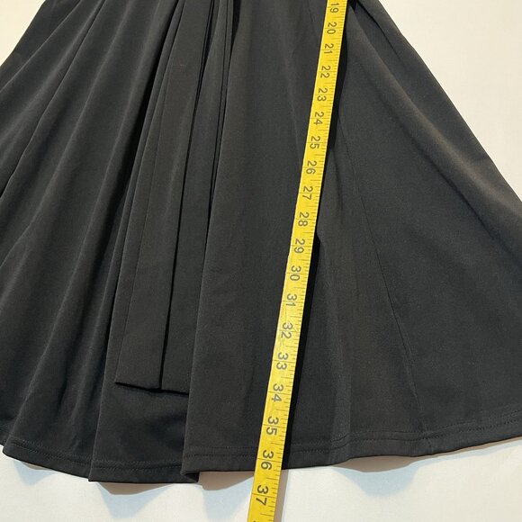 Angvns Women Knee Casual Dress Size Small Black Sleeveless Stretch Fit Flare New - Picture 10 of 13